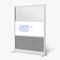 Luxor Workflow Modular Wall Room Divider System - Silver Frame - 53" x 70" Wide Panel Starter Wall with Whiteboard MW-5370-FWCGWG - alternate 1